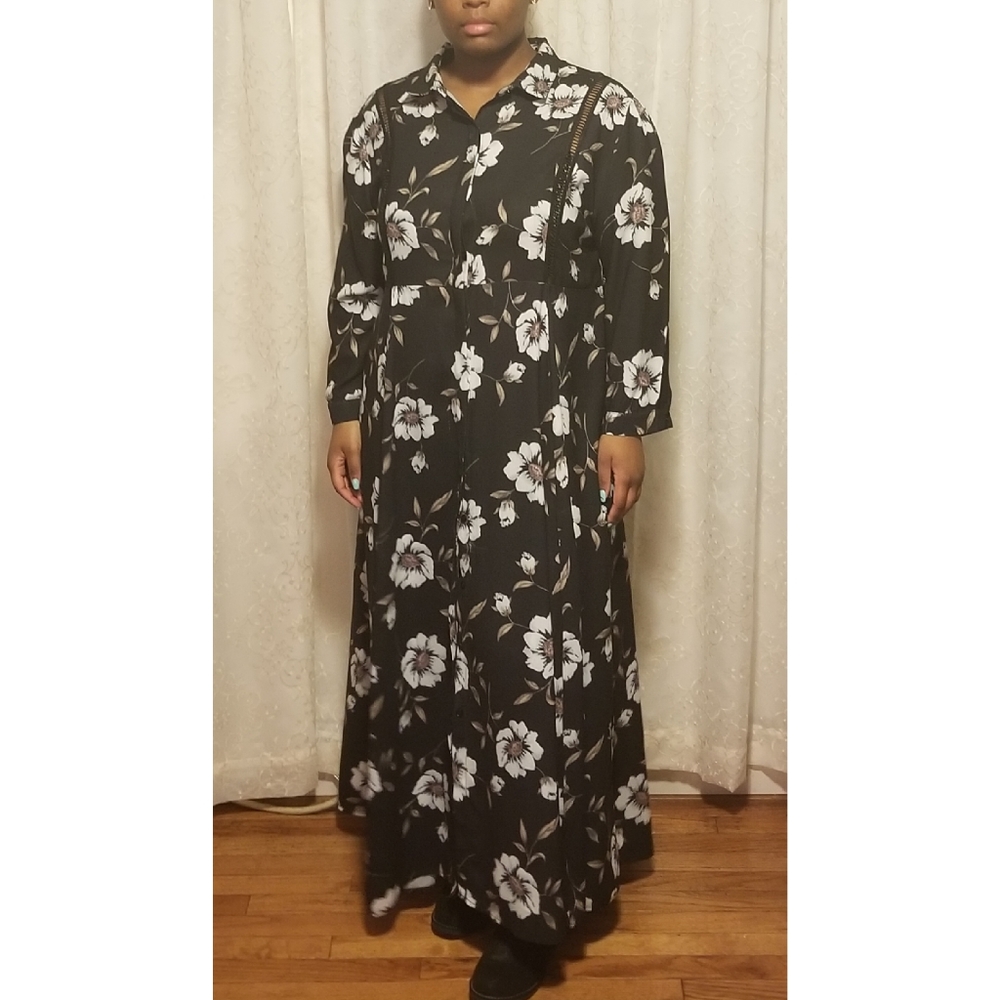 Black Floral Maxi Dress